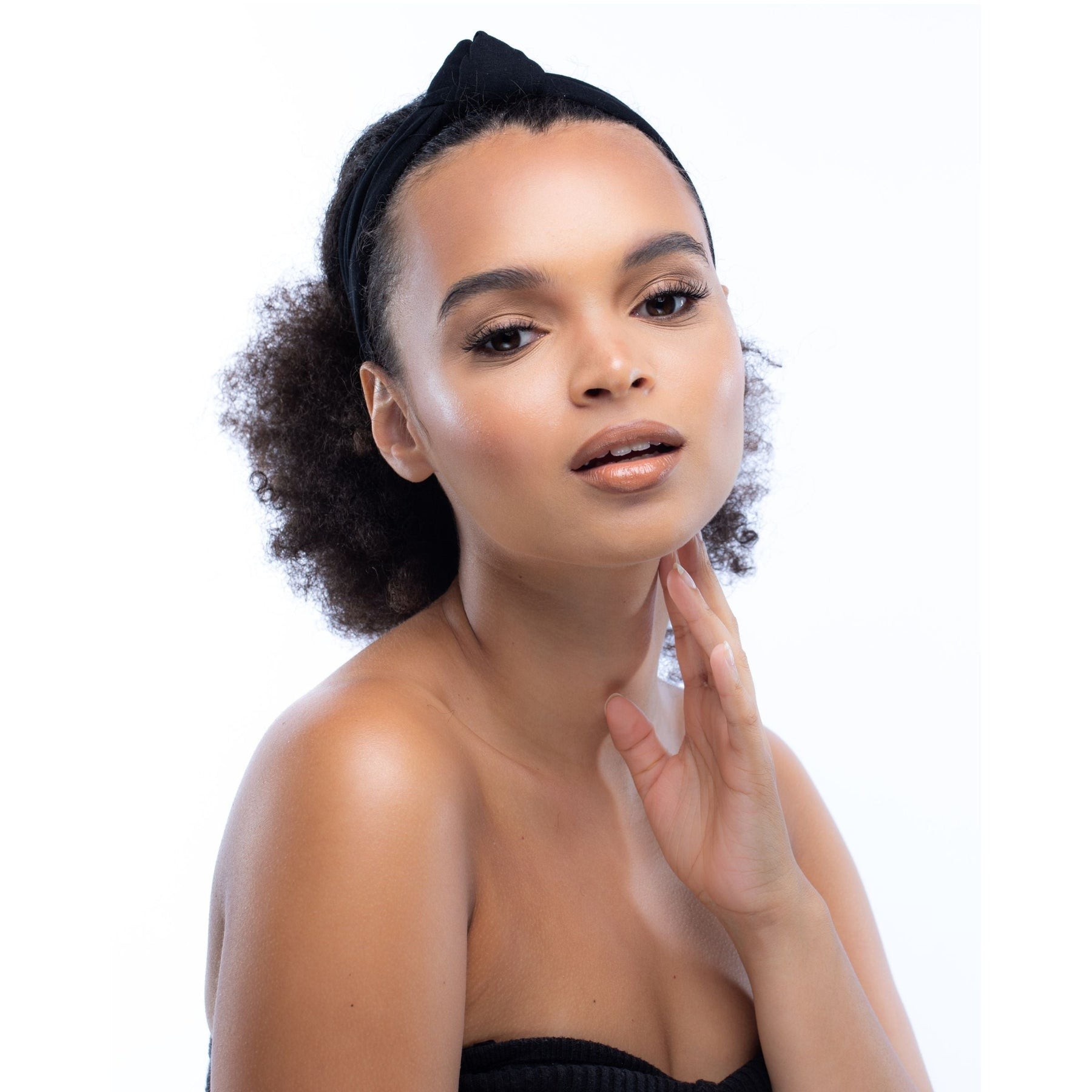 A girl wearing turban-headwraps feeling fashionable